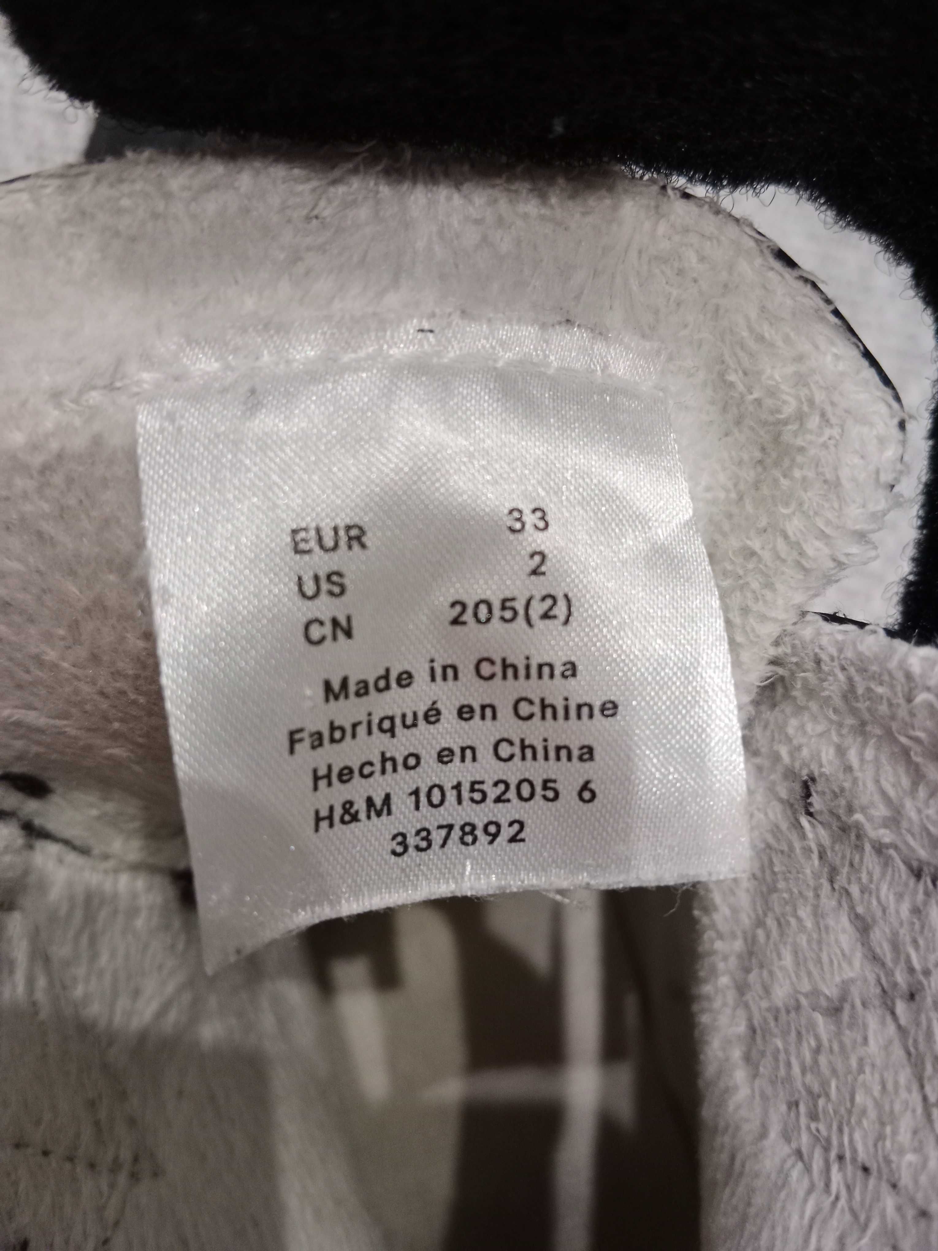 Buty trzewiki wysokie zimowe przejściowe czarne trampki HM r. 33