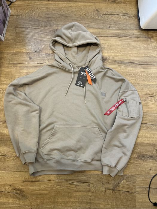 Худи Alpha Industries xxl бежевая
