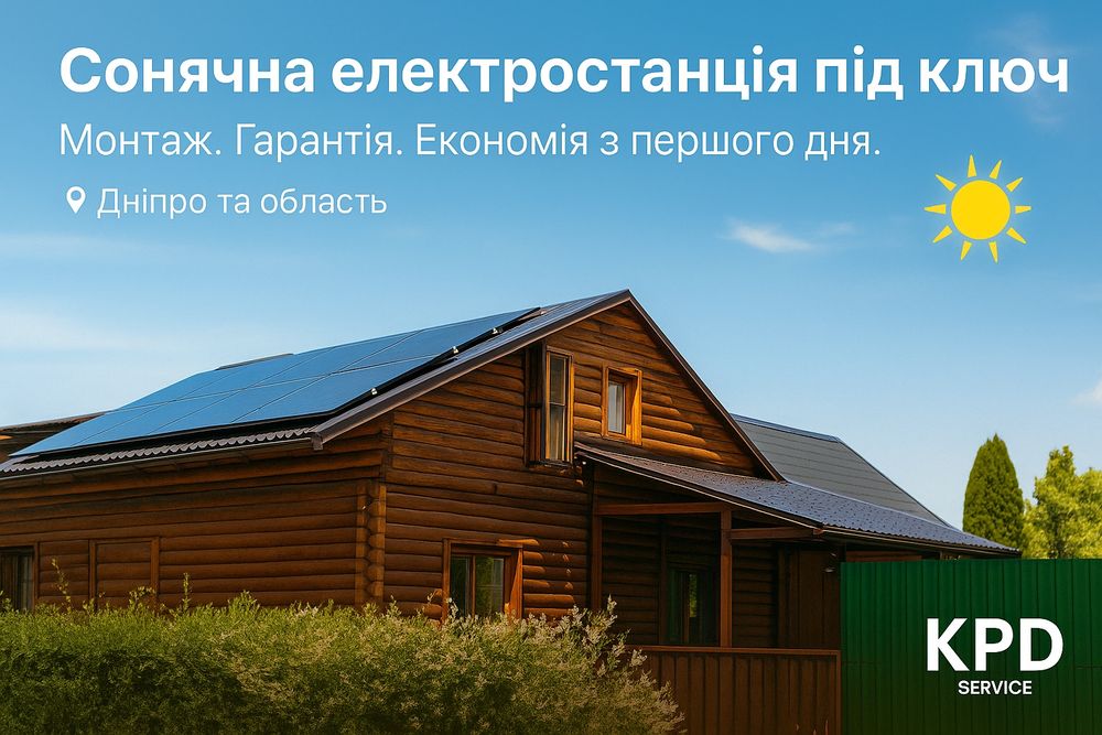 Сонячні станції під ключ. Автономне енергопостачання для будинків.
