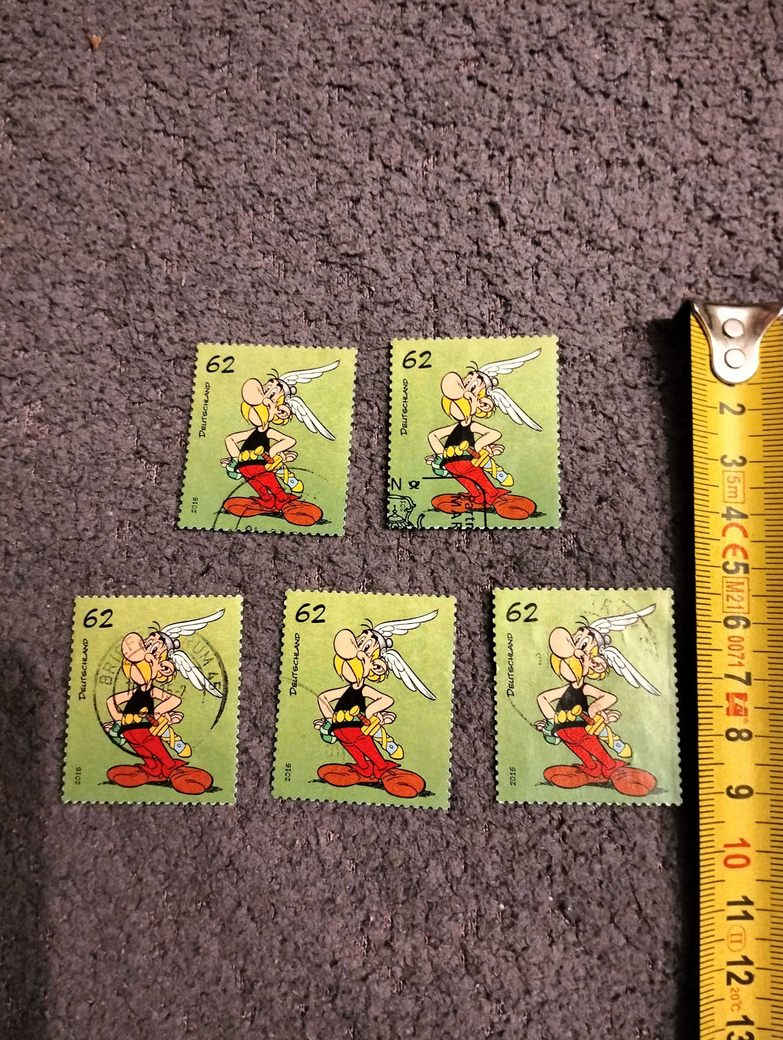 Znaczki pocztowe Asterix 5 szt., znaczek