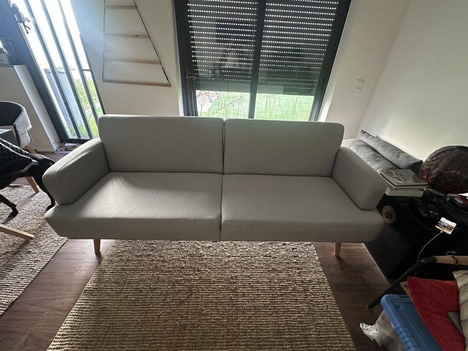 Sofa cama cinza claro