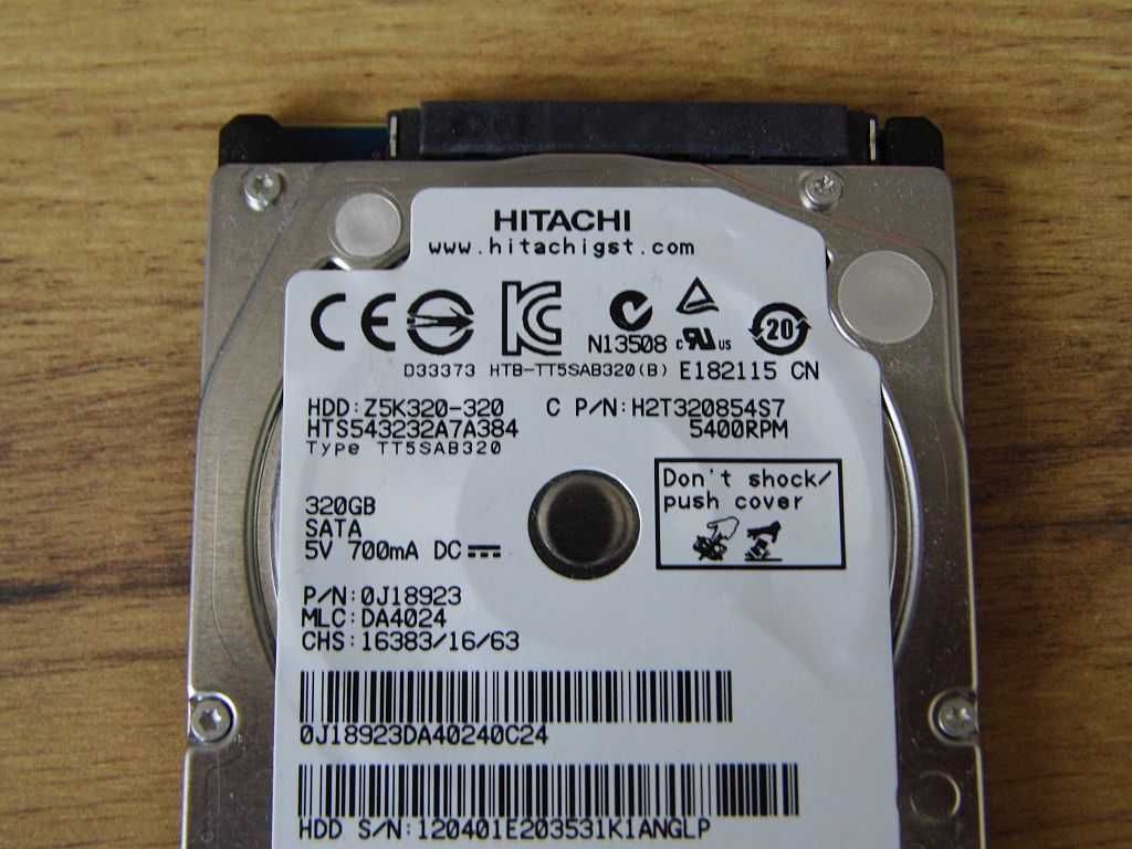 Dysk 2'5 cala HDD firmy Hitachi 320Gb do konsol Sony PlayStation 3, PC