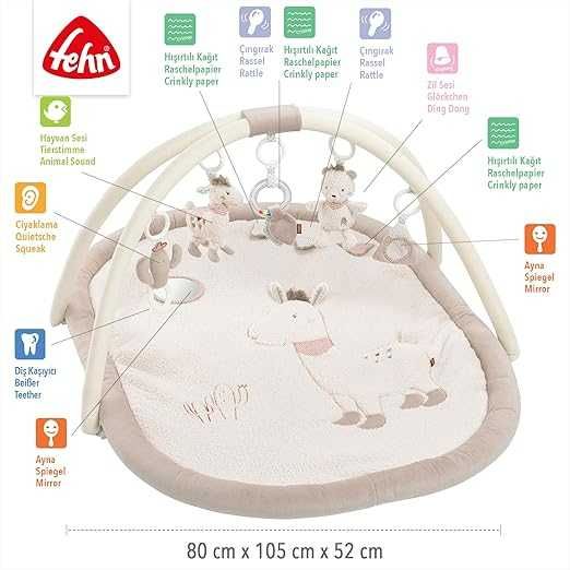 Fehn Peru koc 3D Activity mata niemowlęca edukacyjna 80 x 105 cm