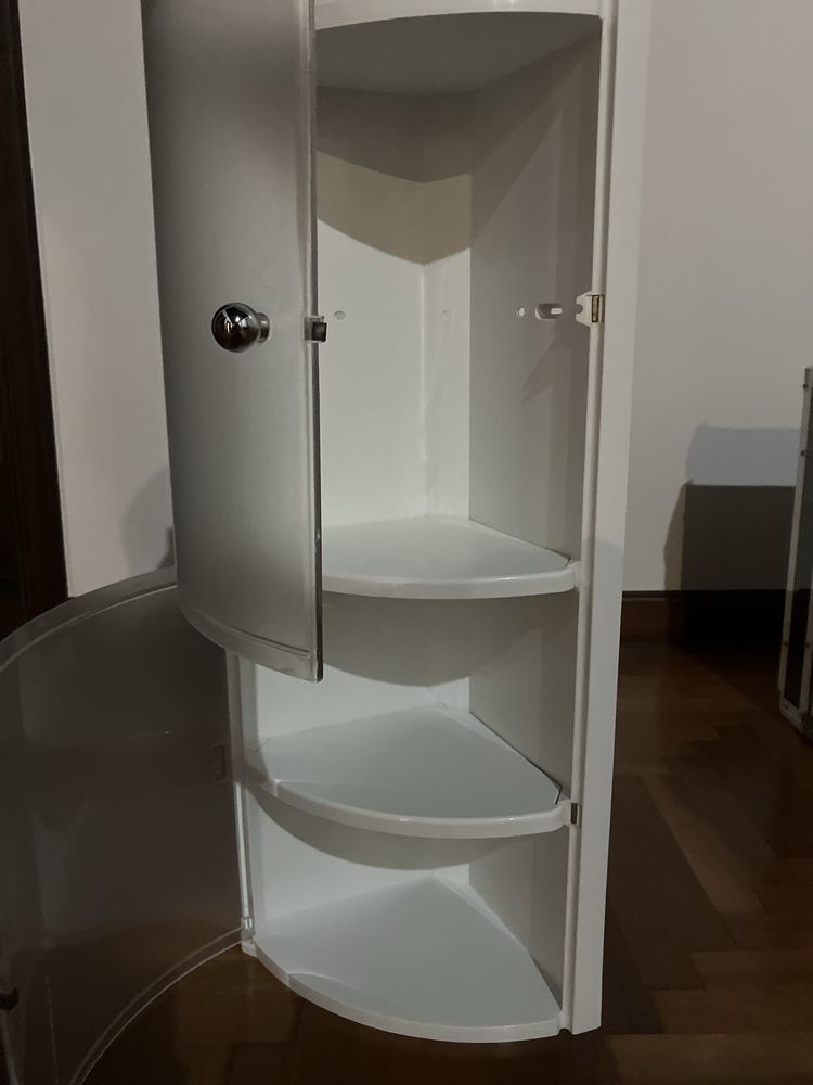 Estante de WC, para canto, com portas