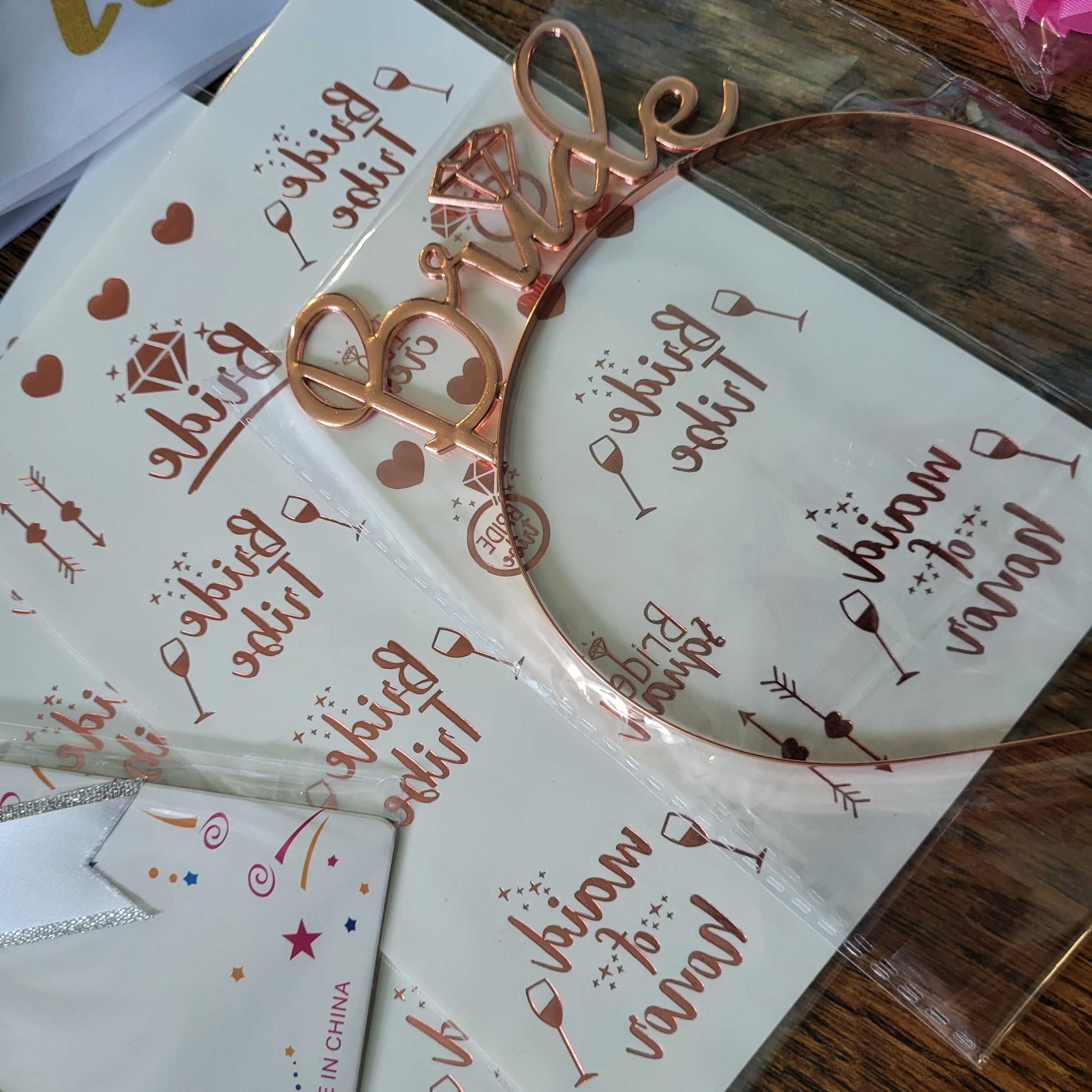 Akcesoria na panieński szarfa bride to be