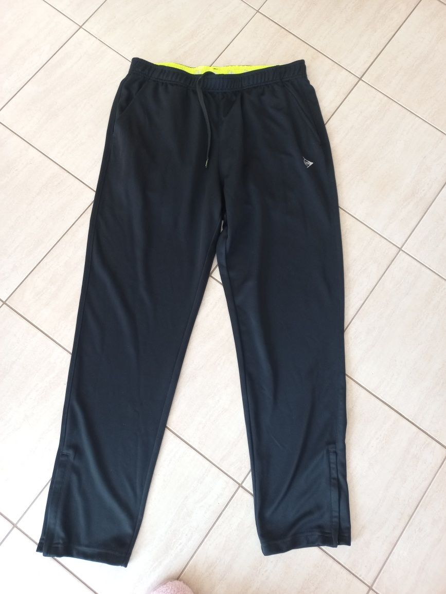 firmowe męskie spodnie dresowe -DUNLOP-XL/XXL-czarne