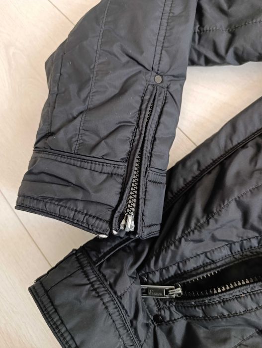 Czarna męska kurtka L pikowana