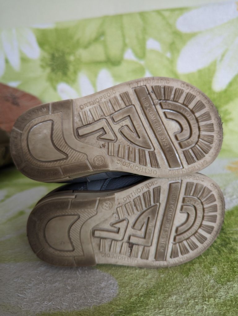 Дитяче ортопедичне взуття, чобітки сандалі, 22 р. 15 см, шкіра вальгус