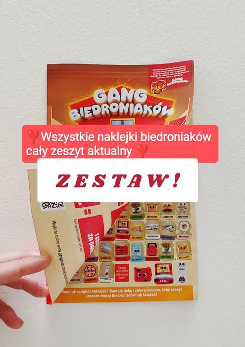Biedroniaki 2 zeszyty komplet naklejki nowe biedronka gazetka