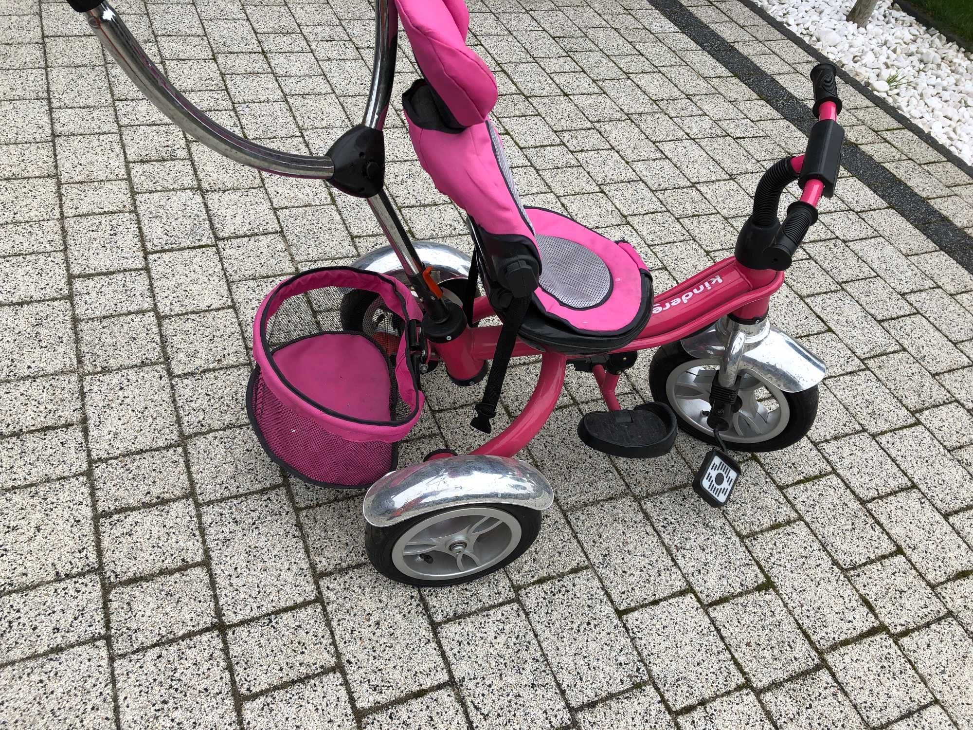 Rowerek trójkołowy dziecięcy  Kindereo różowy