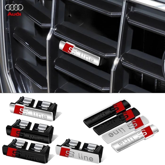 Эмблема в решетку Audi S-Line, емблема в решітку значок