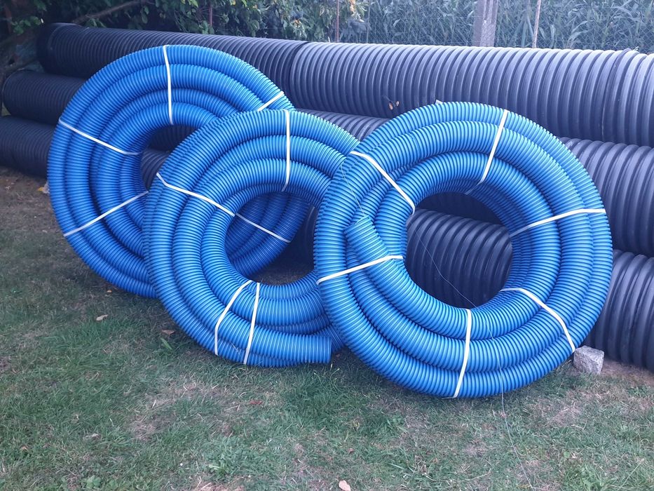 Rura karbowana fi 200 SN8 CIĘTA NA METRY różne średn przepust mostek