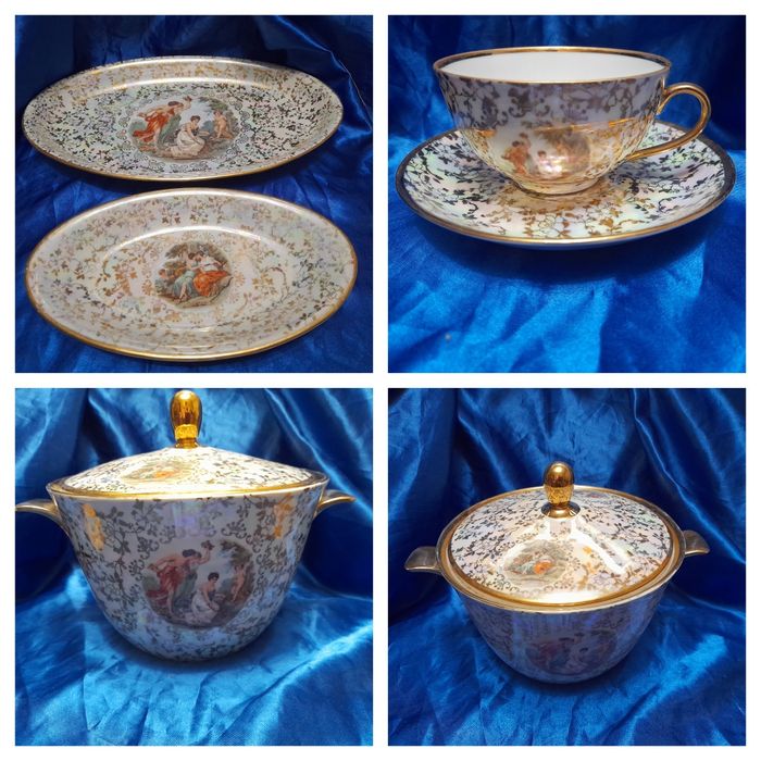 Немецкий фарфоровый сервиз Райхенбах Фортуна Fortuna Мадонна ГДР