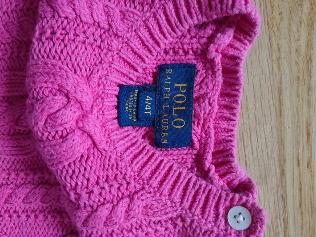 Sweterek dziewczęcy POLO RALPH LAUREN 100% bawełna