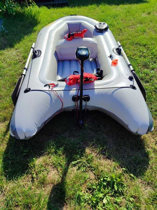 Ponton Aqua Marina Motion+silnik elektryczny T‑18+aku 40 Ah+kamizelki