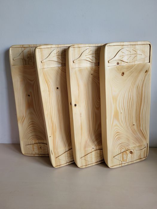 Tace cateringowe na mięso drewniane Korytko koryta do restauracji  XL