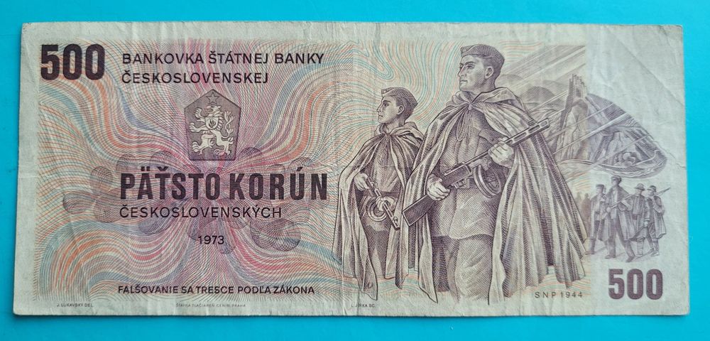 Banknot 500 koron 1973 - Czechosłowacja