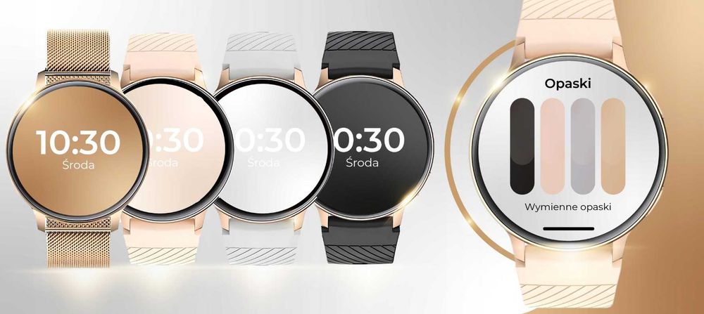 Smartwatch Damski Zegarek Rozmowy Powiadomienia Sport Zdrowie - OKAZJA