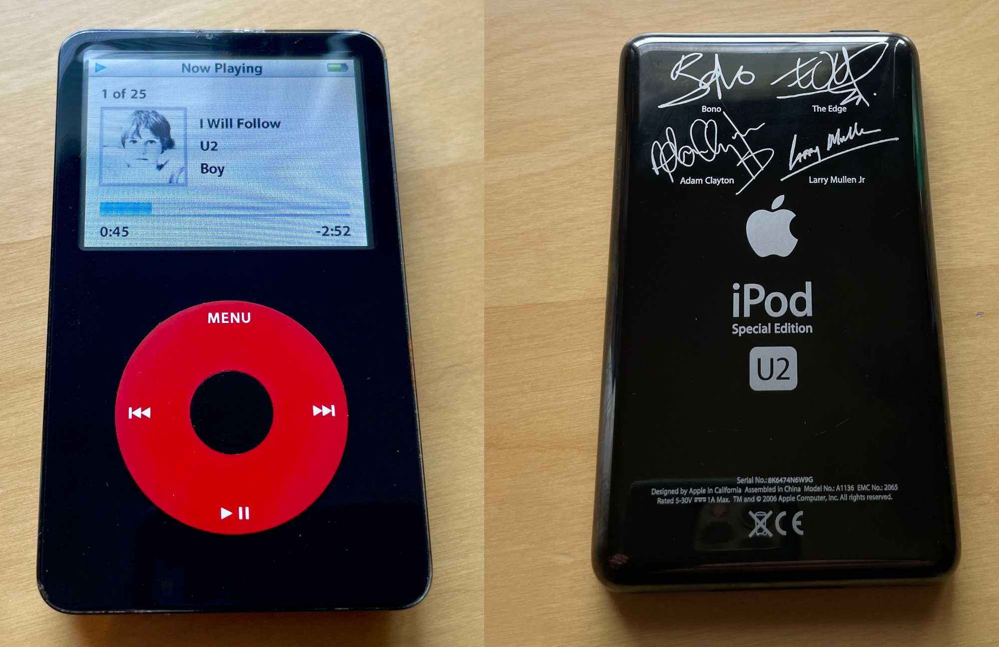 2006 Original Apple U2 iPod 5th Gen 30GB A1136 ze wszystkimi dodatkami