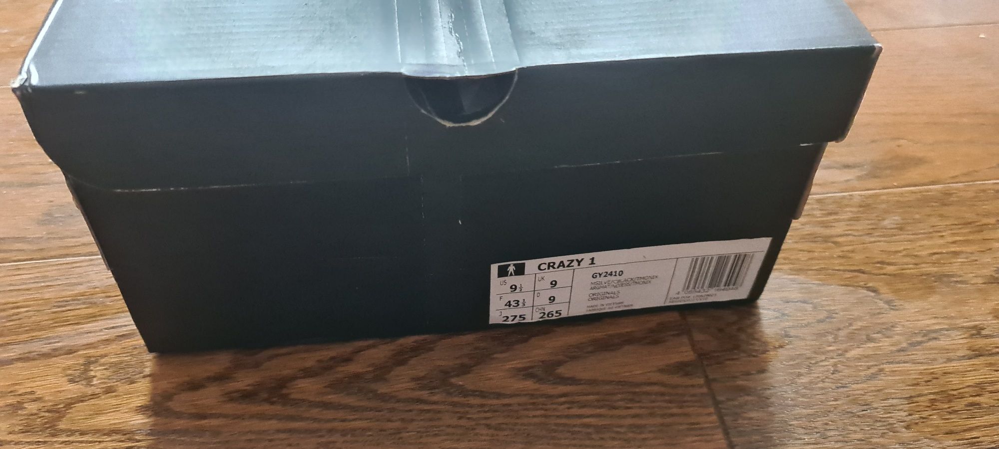 Adidas Crazy 1 Metalic Silver siize 43.1/3 Nowe
