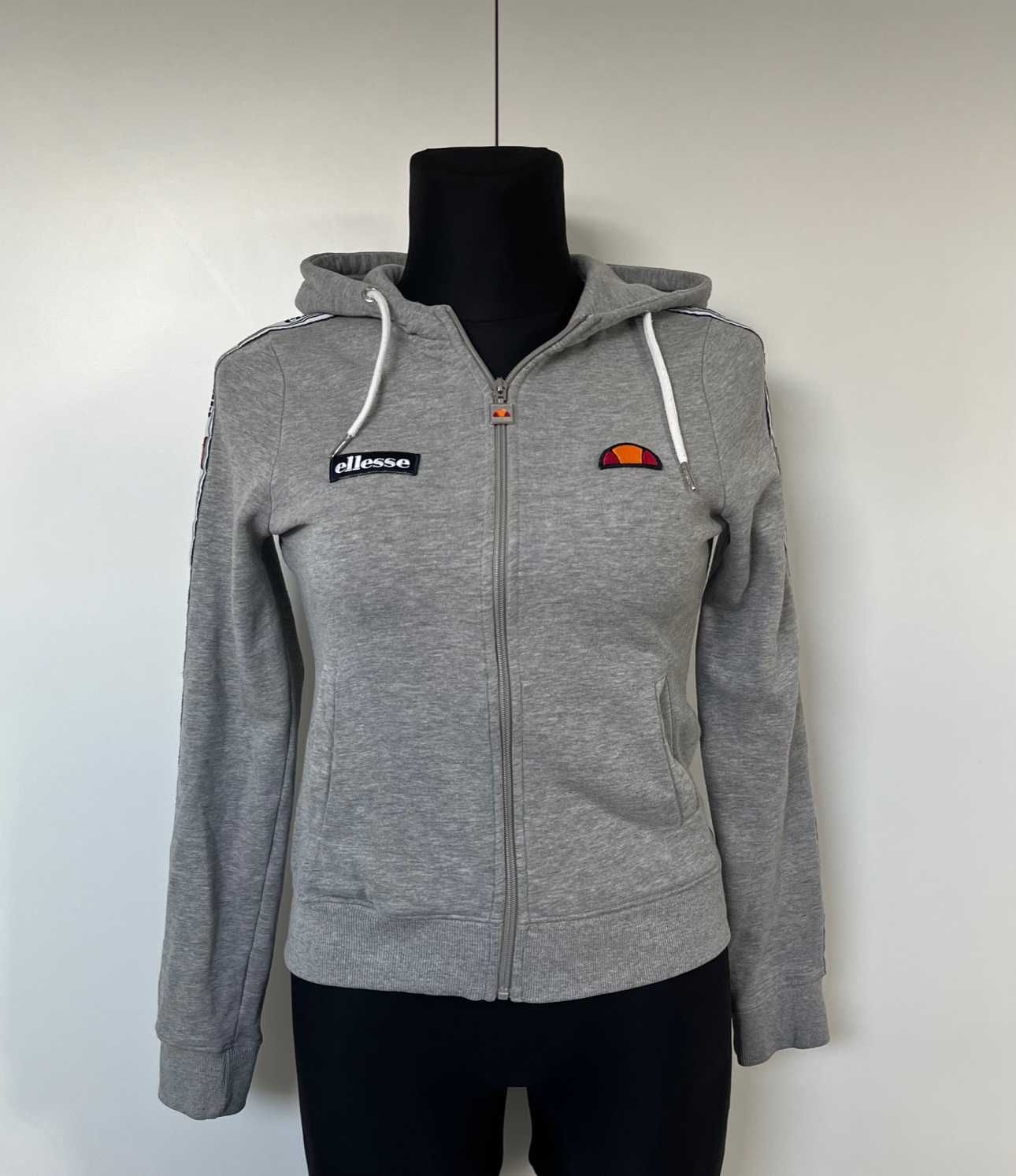Bluza dresowa damska Ellesse z kapturem szara rozpinana rozm 36 S