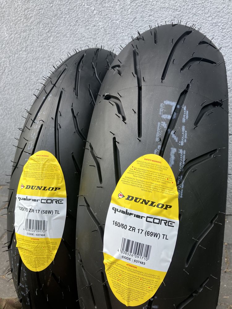 Komplet 160/60ZR17 + 120/70ZR17 Dunlop Qualifer Core XG CB CBF CBR LC4