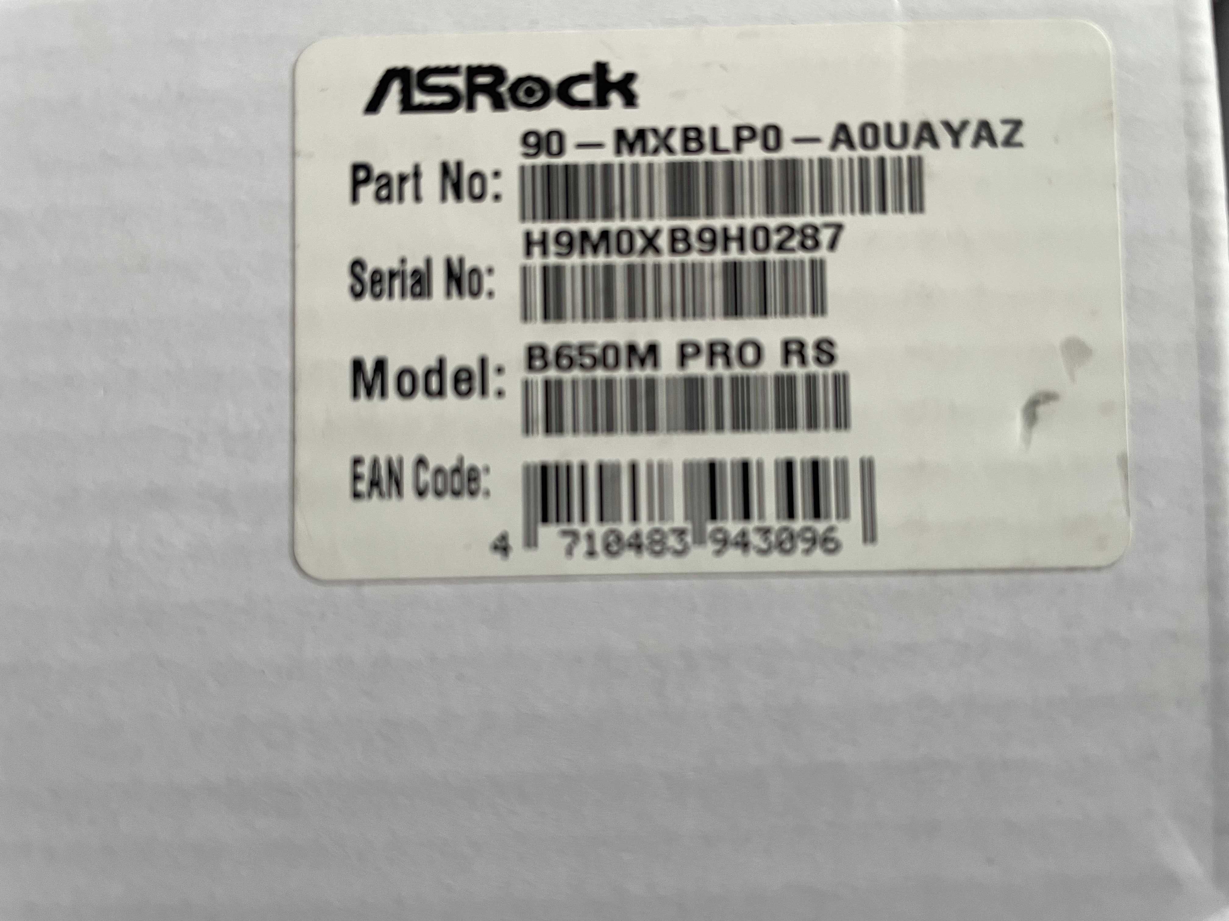 Материнская плата новая AsRock B650M Pro RS (sAM5, AMD B650)