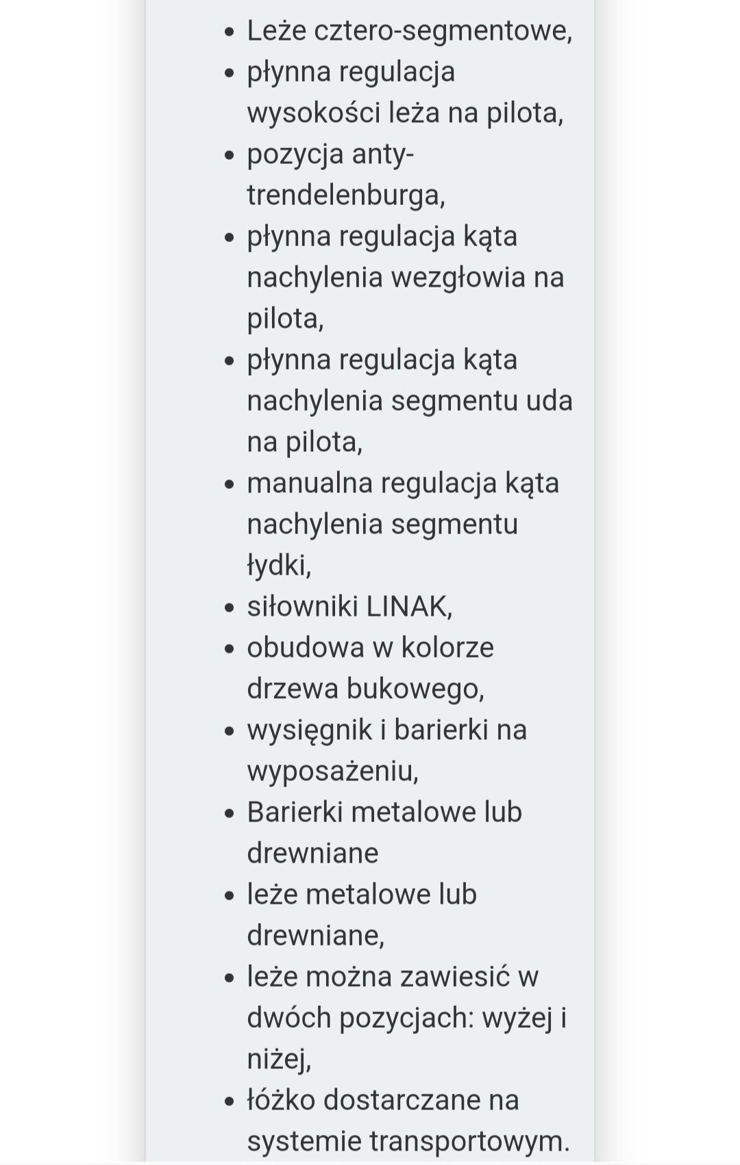 Łóżko rehabilitacyjne lektr.z materacem.Transport, montaż. KWIDZYN