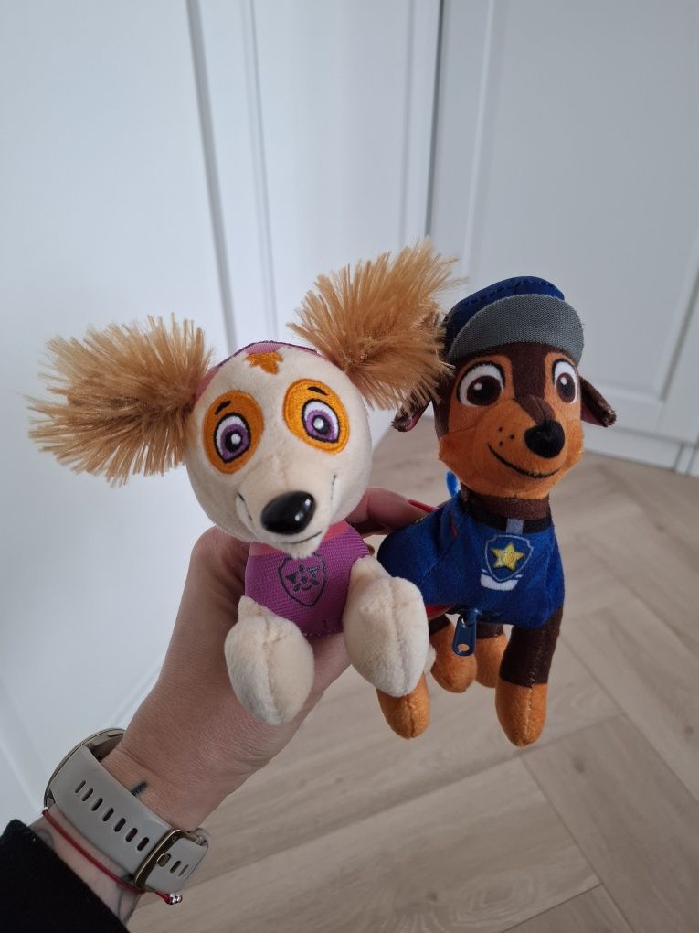 Psi Patrol Chase Skye maskotka pluszak zabawka zestaw Nickelodeon