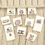 20pcs etiquetas feita a mao malha costura tecido vestuario diy