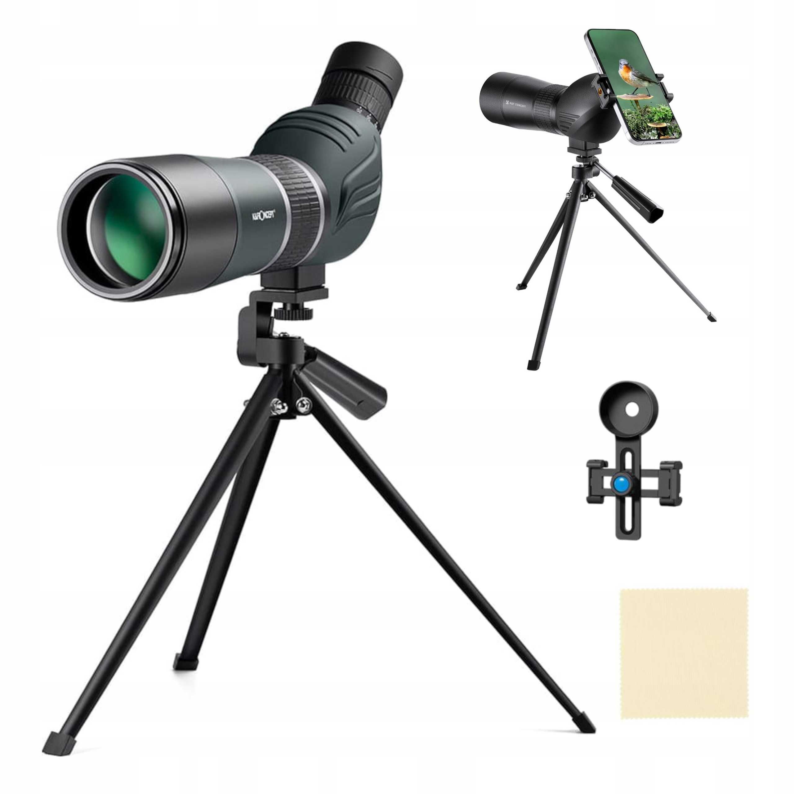Monokular LUNETA + lornetka UCHWYT 60mm concept ZOOM 20-60x