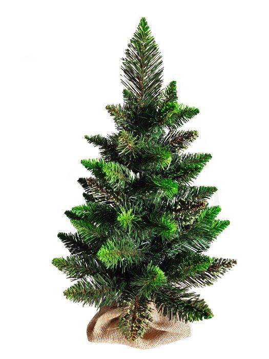 Mała choinka sztuczna sosna zielona diamentowa premium w jucie!