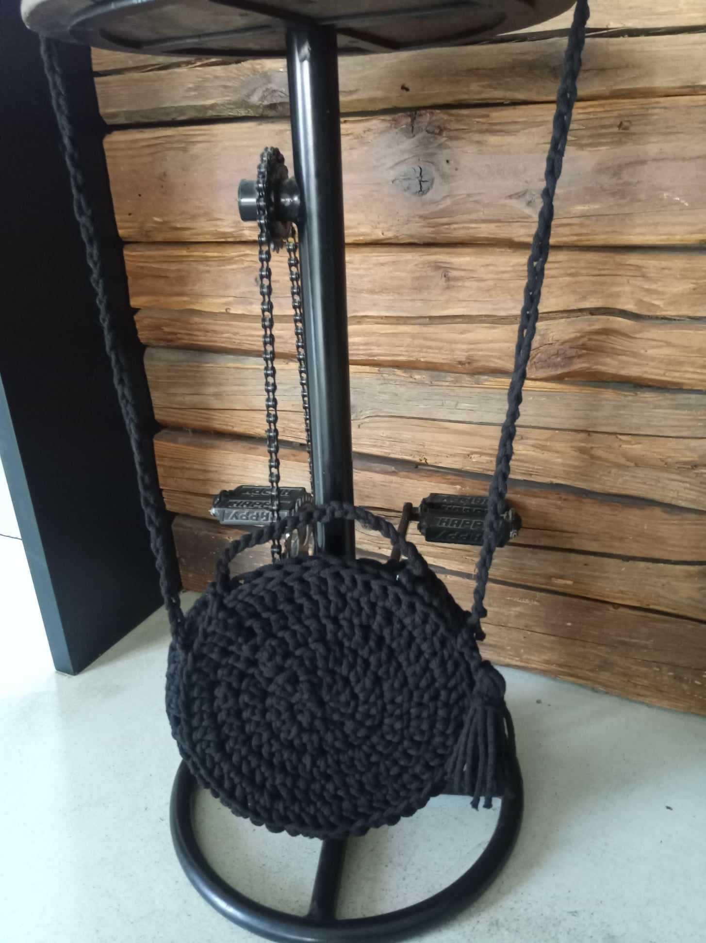 Torba, torebka okrągła bawełniana handmade