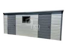 Schowek Domek 6M X 2M Drzwi 2X Okno Srebrny Antracyt Tkd132 6X2