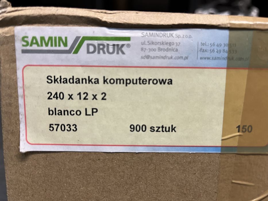 Papier do drukarki igłowej