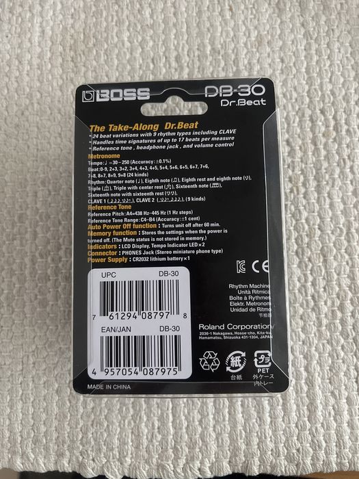 NOWY, BOSS DB-30 Metronom cyfrowy z Gwarancją