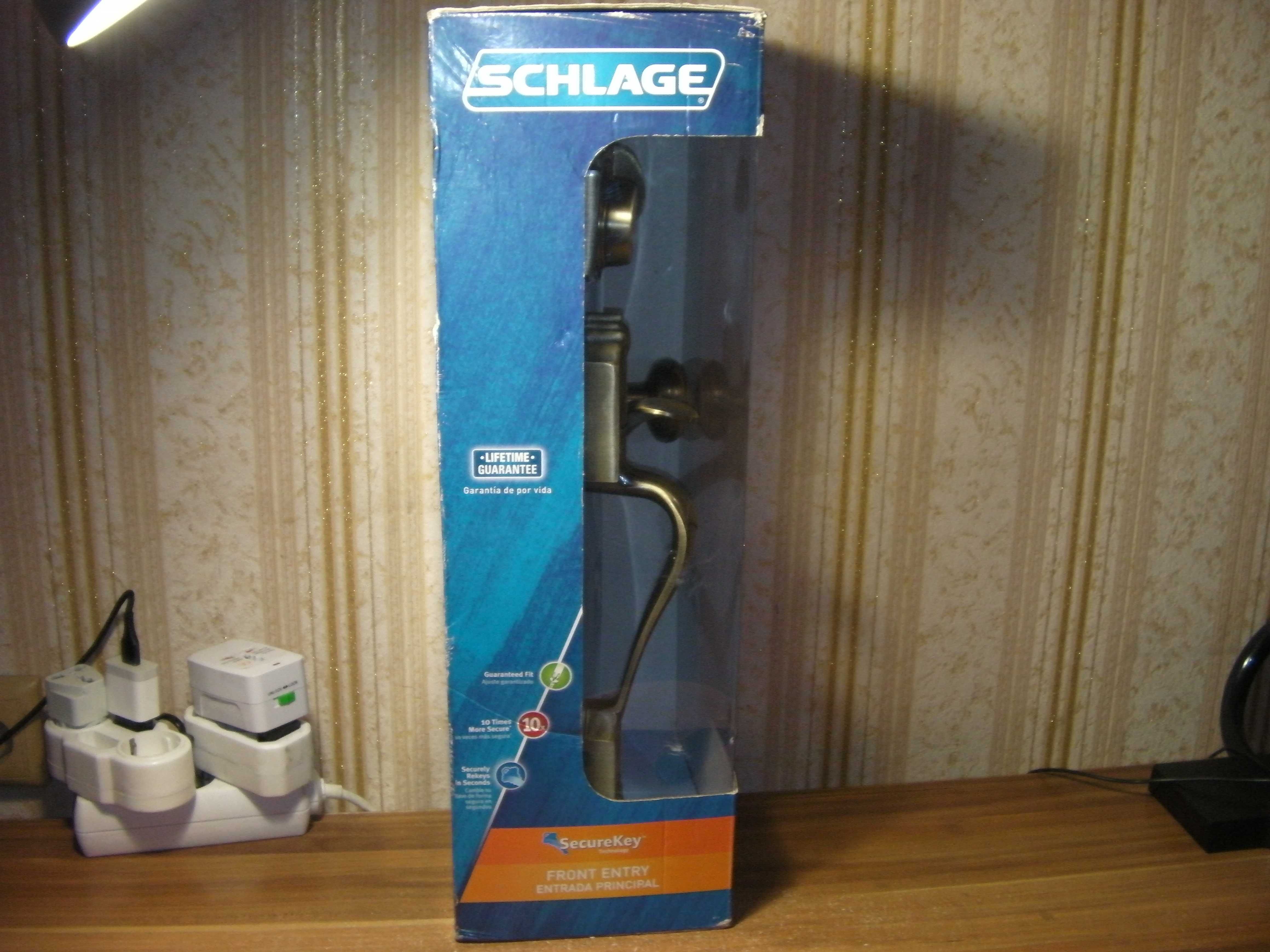 Замок Врізний Schlage F60SKVPAR609GE Латунь Dead Bolt SmartKey з США