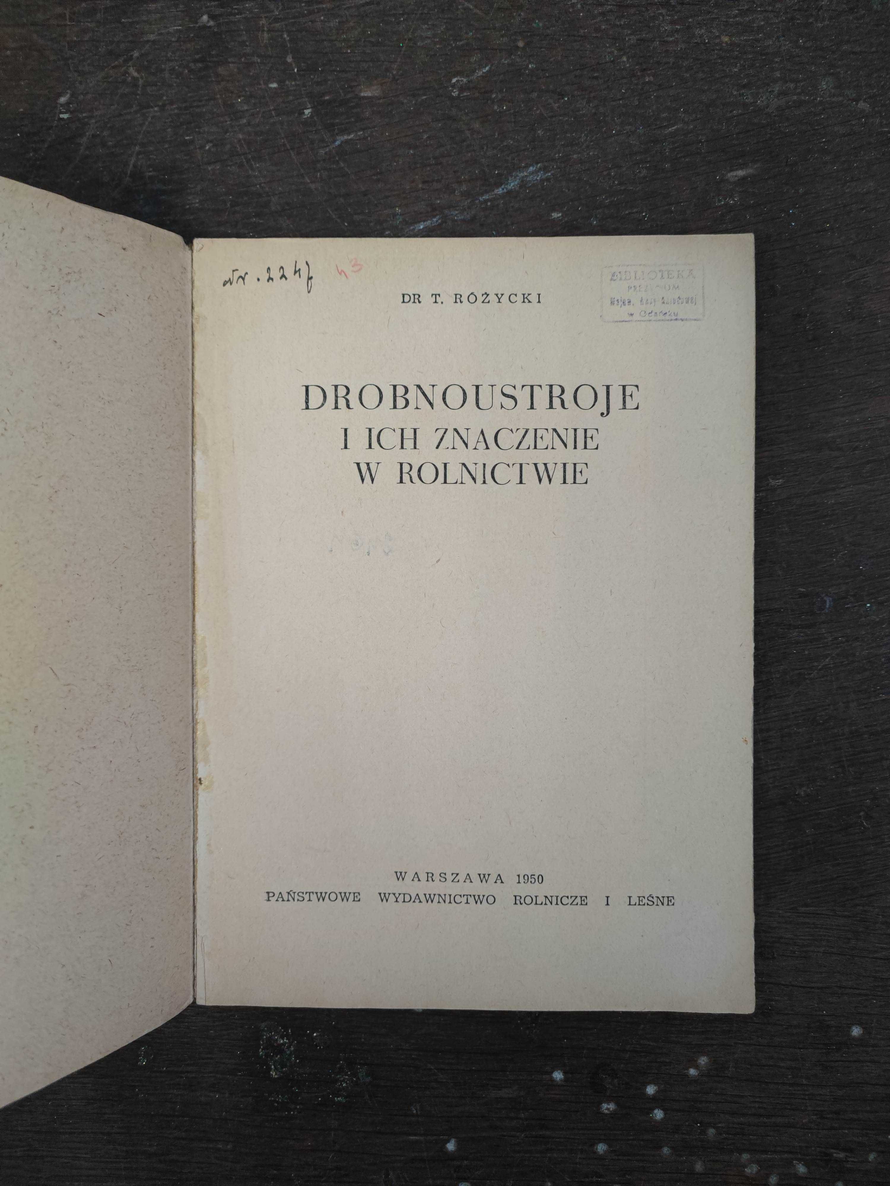 T. Różycki Drobnoustroje i ich znaczenie w rolnictwie