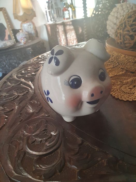 Porquinho Mealheiro Porcelana