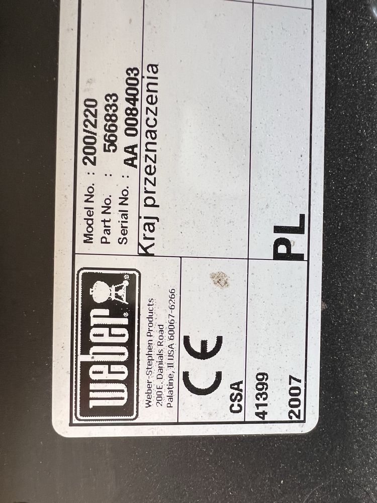 Grill Gazowy Weber 200/220