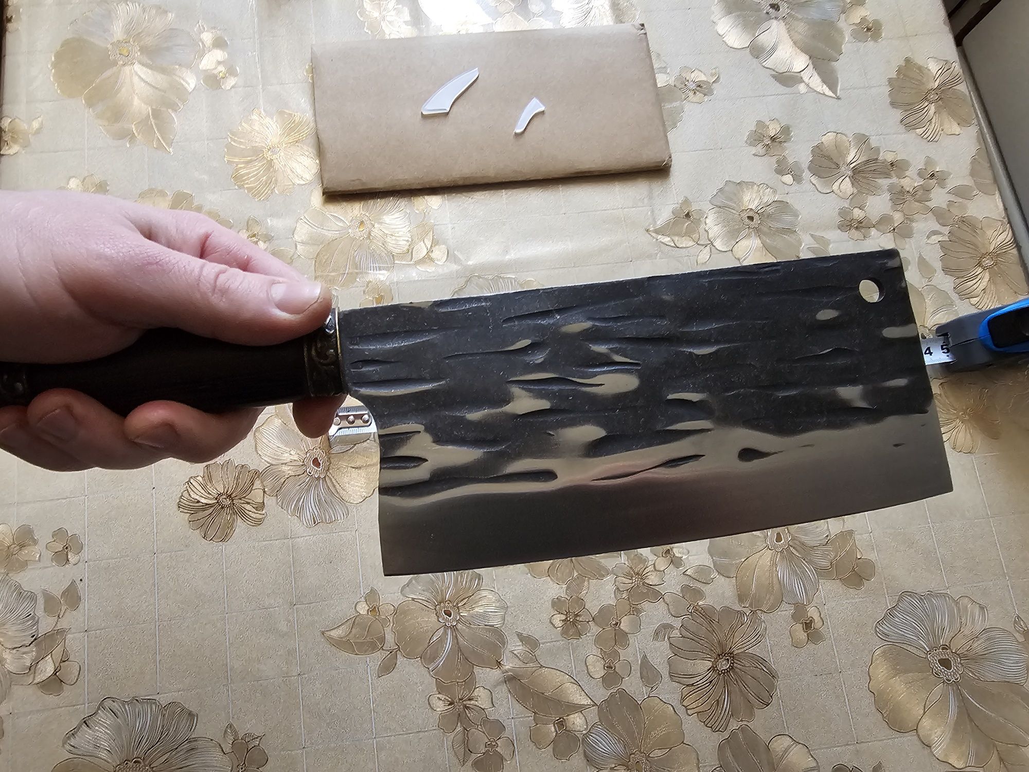 Кованый кухонный тесак нож топорик