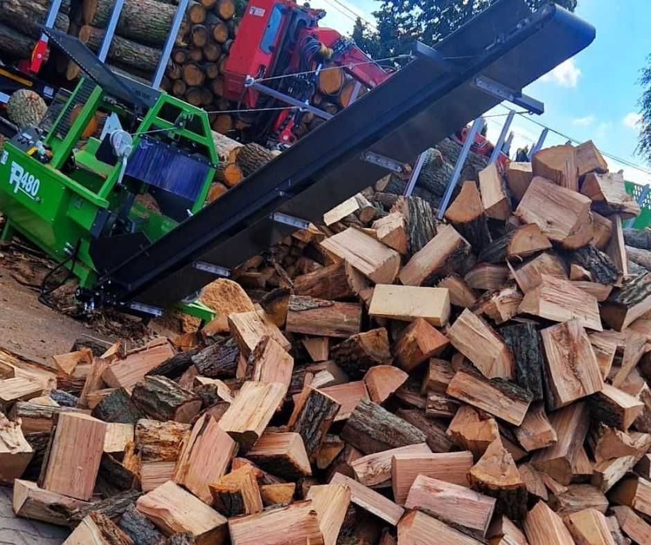 Drewno kominkowe, drewno opałowe połupane, opał