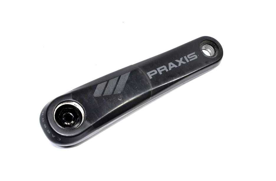 Lewe ramie korby PRAXIS Works eCrank Spezialized Carbon 165 uszkodzona