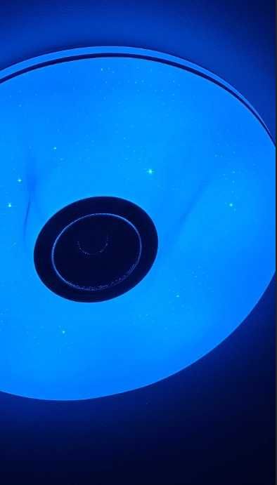 LAMPA PLAFON sufitowa lampa z głośnikiem bluetooth RGB + pilot