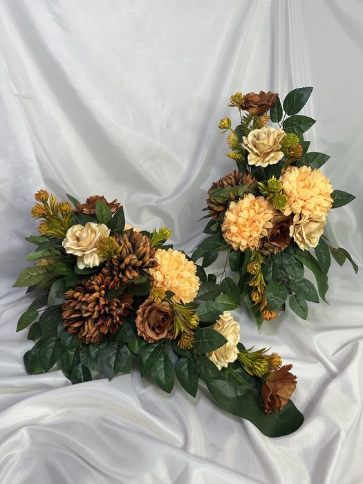 Kompozycja nagrobna komplet wiązanka bukiet na cmentarz grób