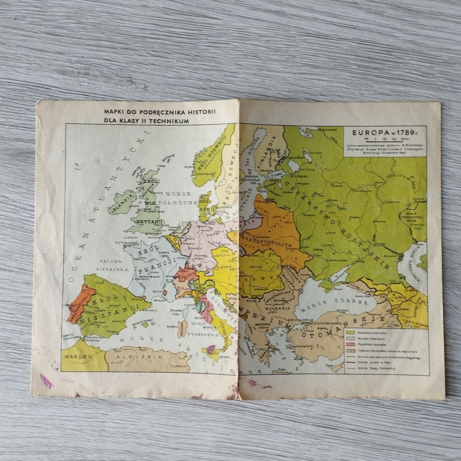 Mapki do podręcznika historii dla klas drugiej technikum Europa 1789 E