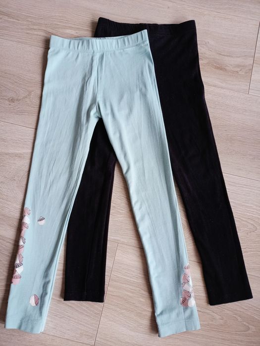 Legginsy dziewczęce 2pak morskie i czarne 116