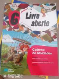 Caderno de atividades português livro aberto 6 ano