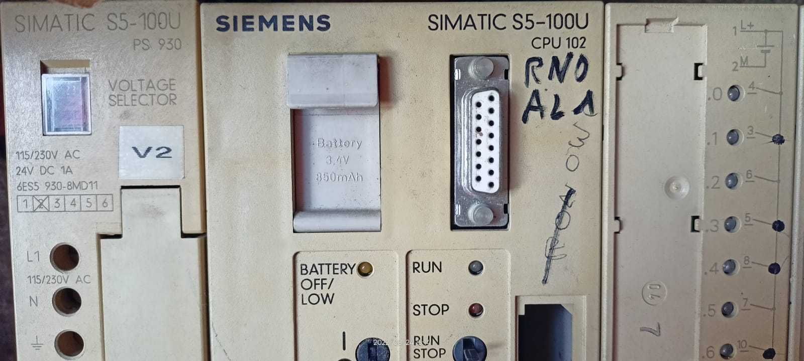 PLC sterownik Siemens S5 CPU 102