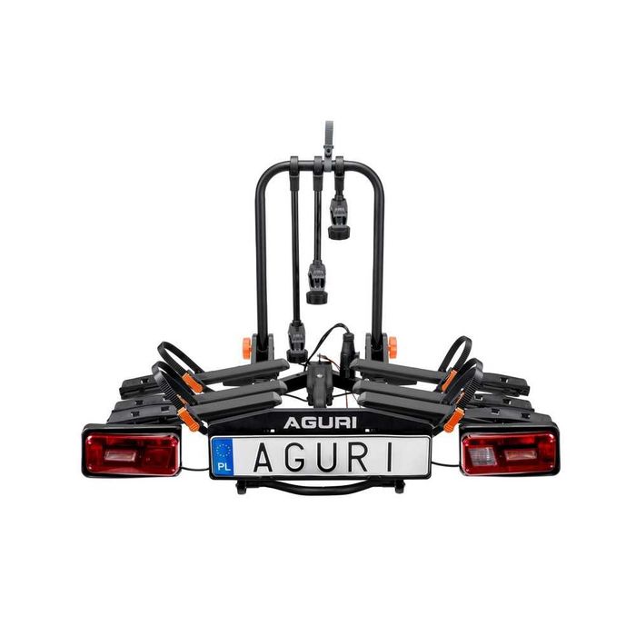 Bagażnik Platforma Rowerowa Aguri Krab 3 Czarna Składana Nowość